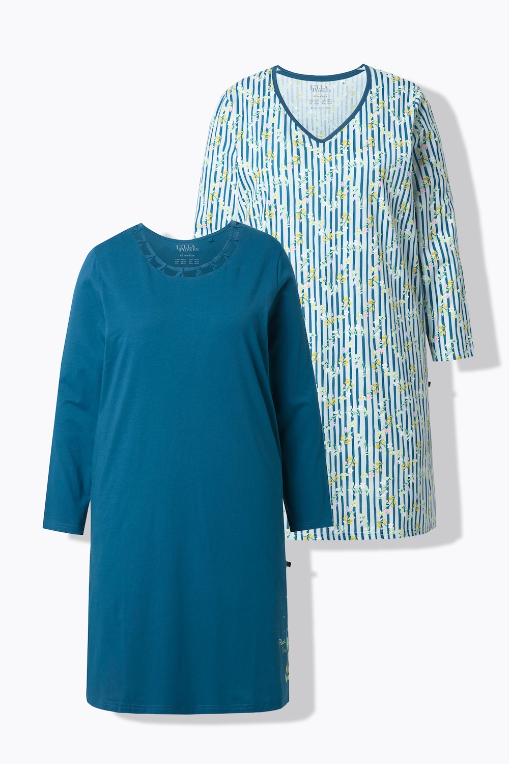 Bigshirts, 2er-Pack, Rundhals/Herzausschnitt, Langarm