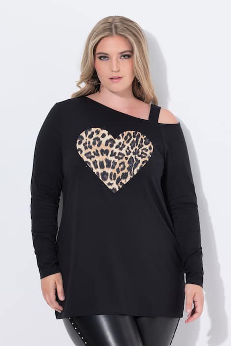 T-Shirt, A-Linie, Leo-Herz, Schulter CutOut