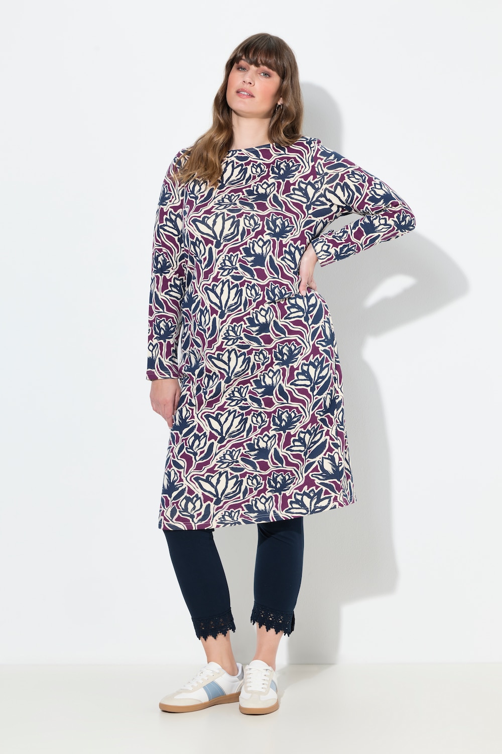 Große Größen Kleid, Damen, rot, Größe: 42/44, Baumwolle, Ulla Popken