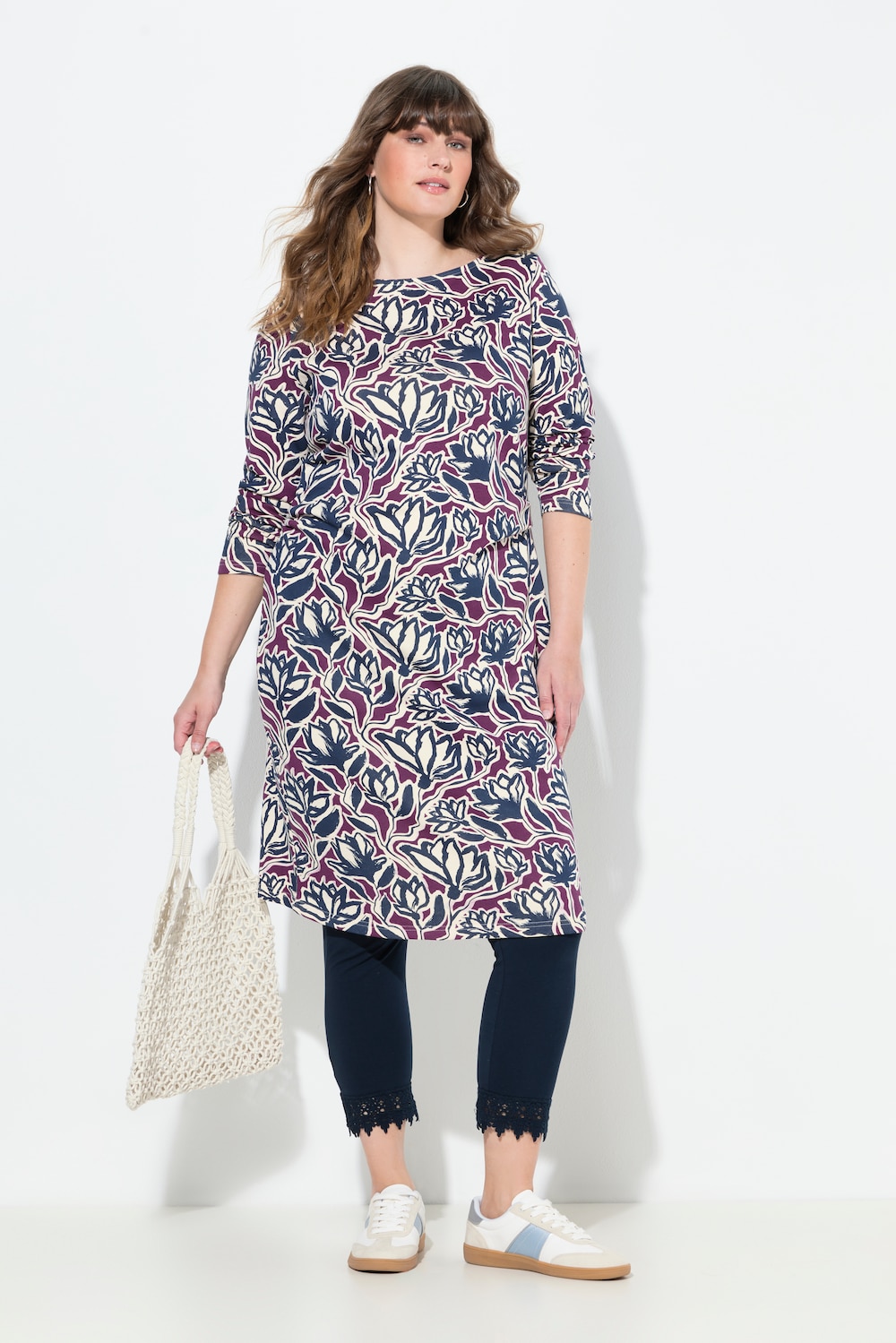 Große Größen Kleid, Damen, rot, Größe: 42/44, Baumwolle, Ulla Popken