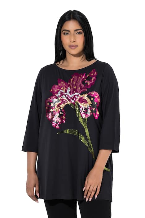 Mikina, áčkový střih, lodičkový výstřih, 3/4 rukáv, směs s modálem