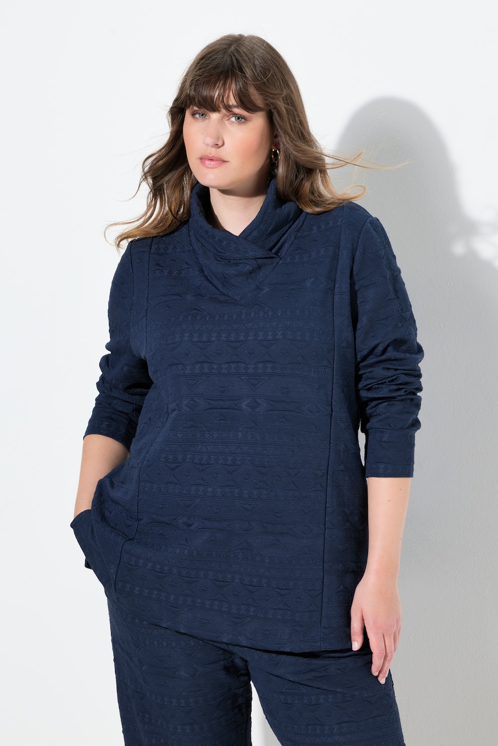 Sweatshirt, Schalkragen, Langarm, Biobaumwolle