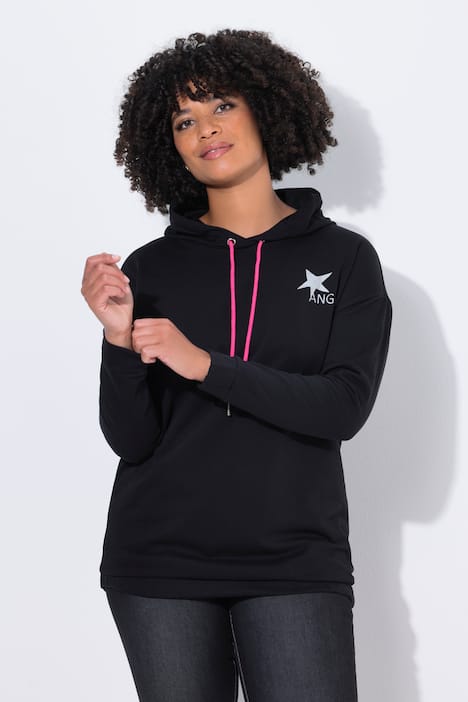 Hoodie, Comfort Fit, bloemenprint op de achterkant