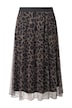 Midi sukně, A střih, síťovina s leopardím vzorem