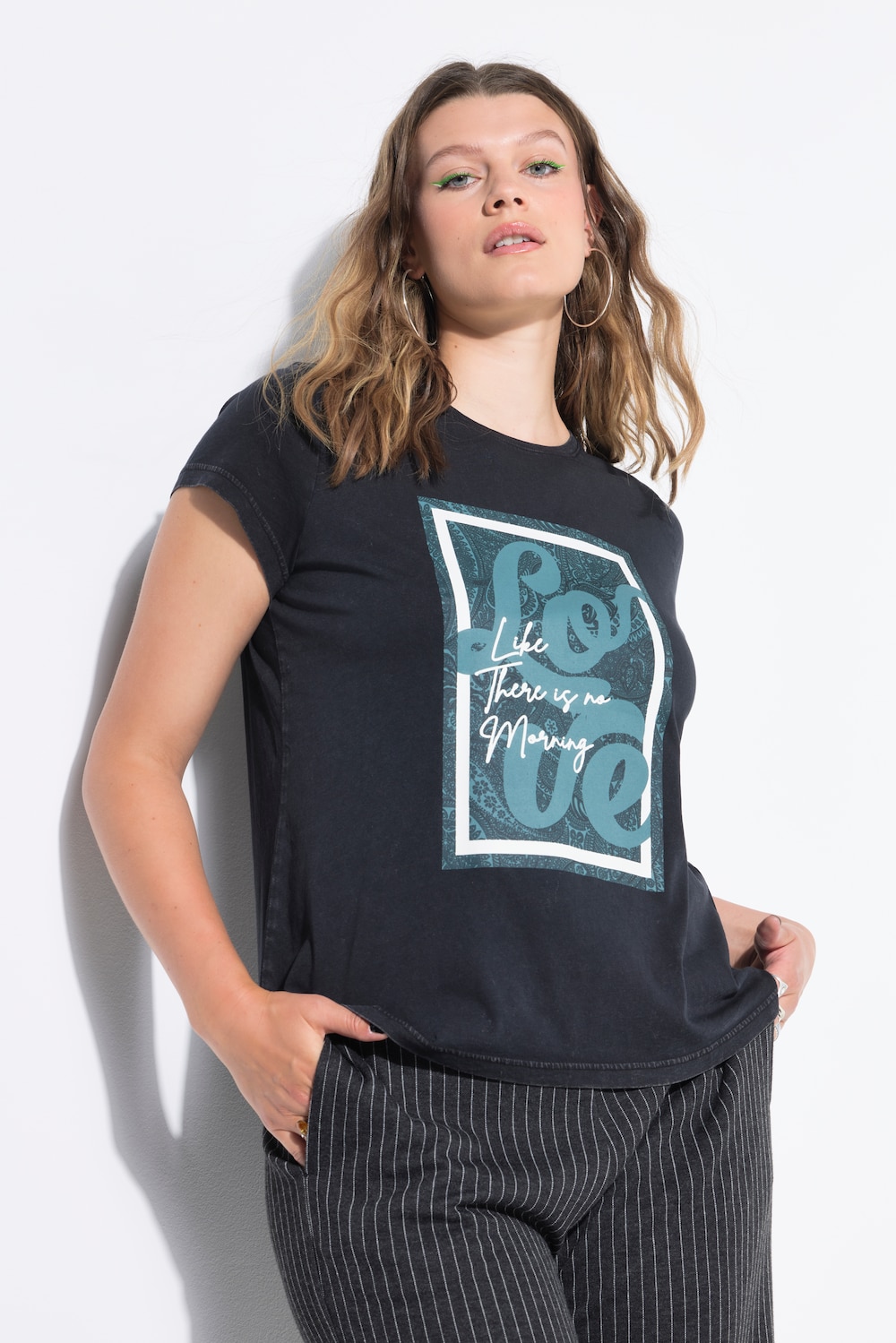 T-shirt, classic model, paisley-statement