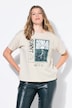 T-shirt, oversized, sun-print, pailletten