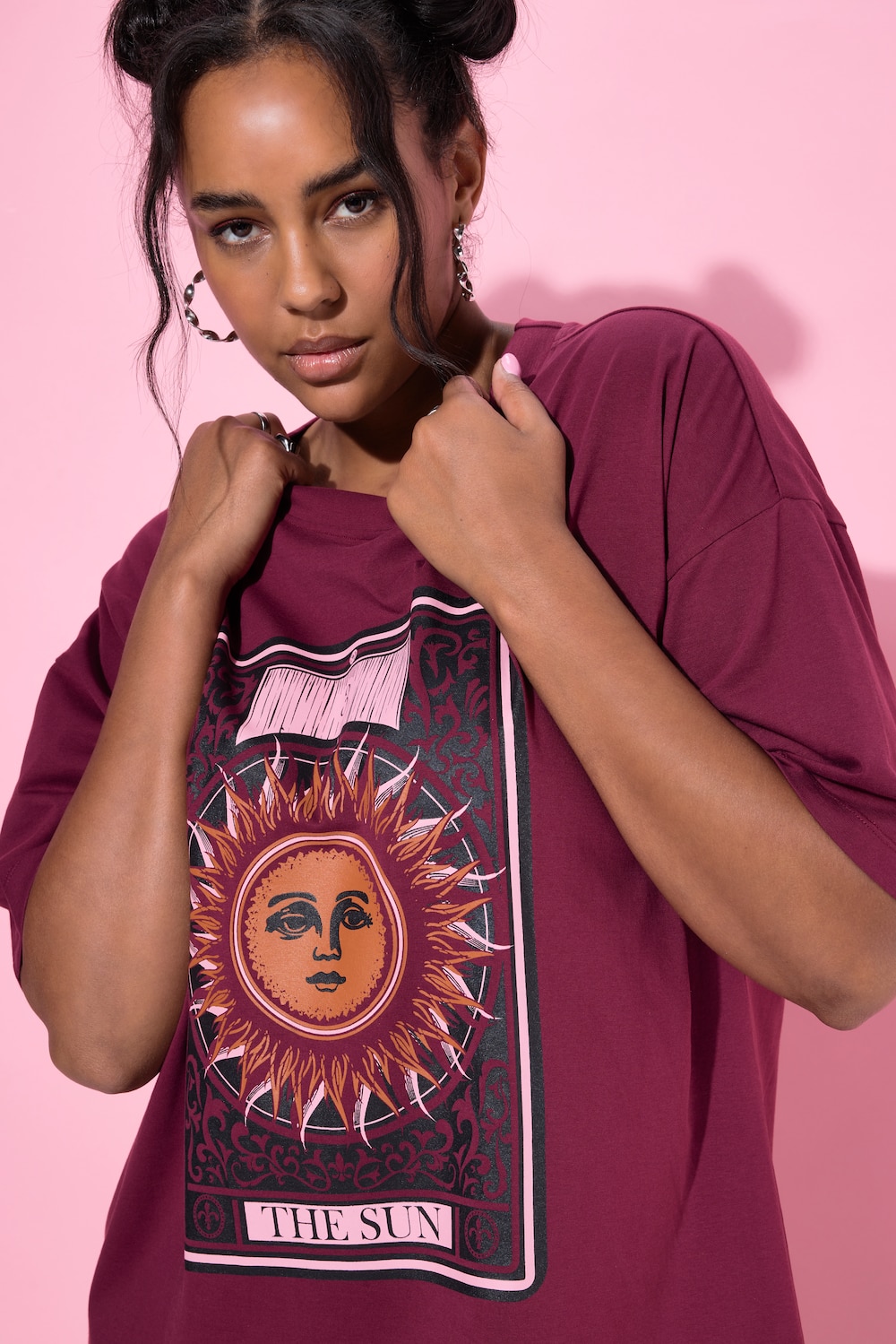 T-Shirt, oversized, Tarot Sonne
