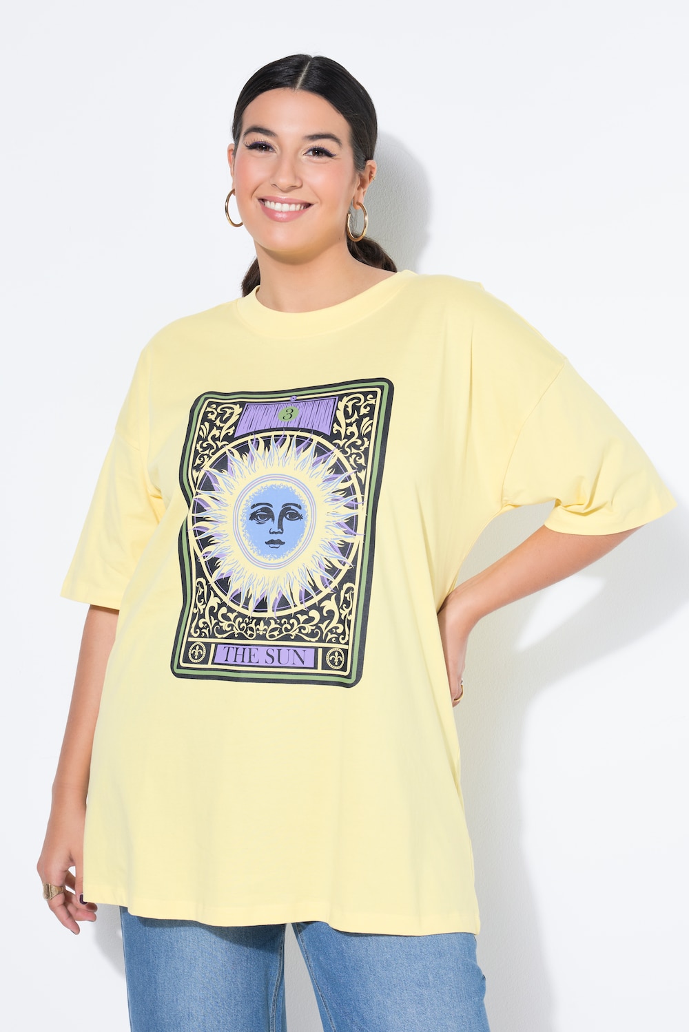 Thumbnail - Große Größen T-Shirt, Damen, gelb, Größe: 46/48, Baumwolle, Studio Untold