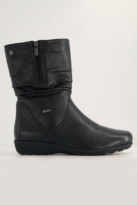 Caprice functionele leren enkellaarzen, verwisselbaar voetbed, wijdte H