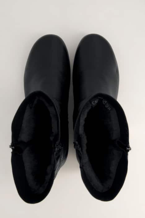 Caprice functionele leren enkellaarzen, verwisselbaar voetbed, wijdte H