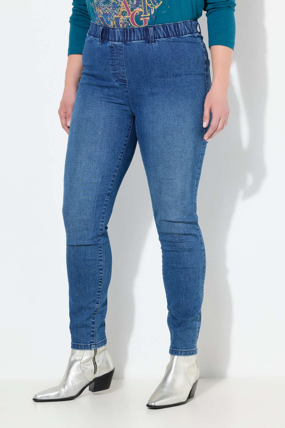 Große Größen Jeggings Sienna, Damen, blau, Größe: 44, Baumwolle/Polyester, Ulla Popken