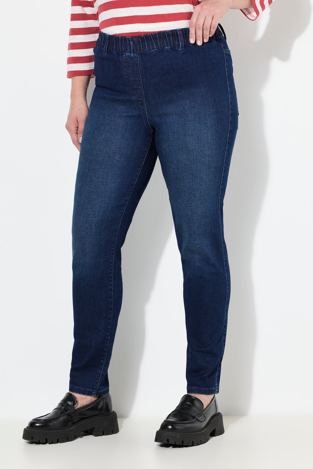 Thumbnail - Große Größen Jeggings Sienna, Damen, blau, Größe: 46, Baumwolle/Polyester, Ulla Popken