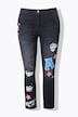 Jeans Emma, slim fit, 5-pocket, destroyed, prints
