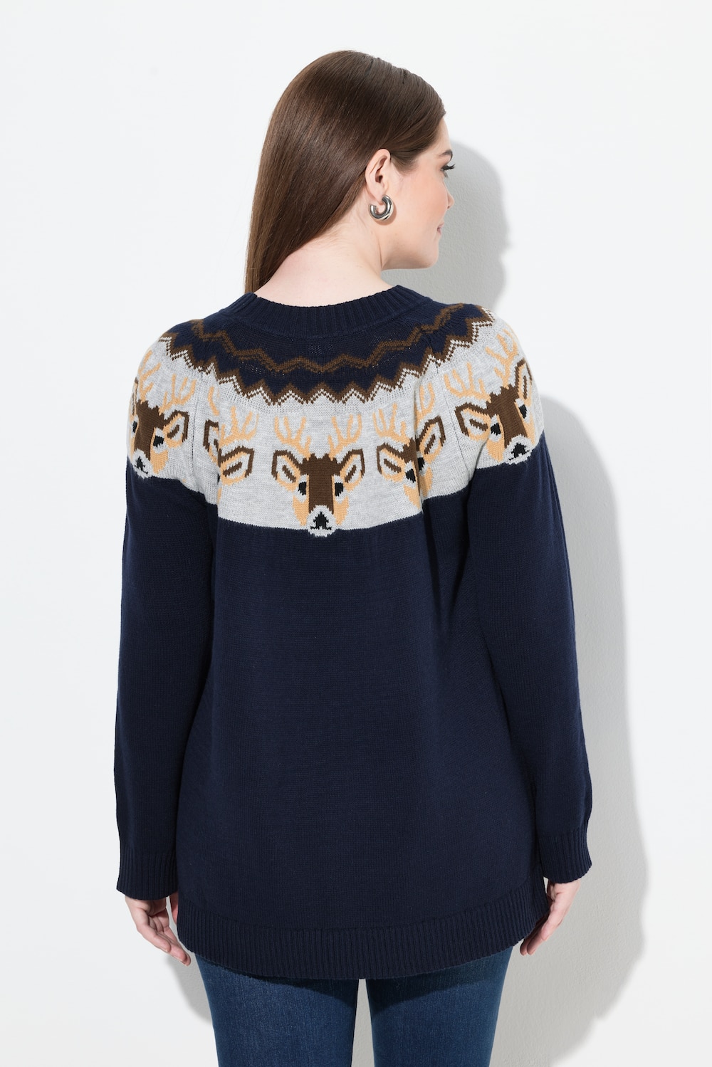 Pull De Noël Pour Femme Grande Taille - Manches Longues, Motifs Festifs (sapins, Père Noël...), Doux Et Confortable