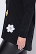 Sweatshirt, A-lijn, bloemenapplicaties