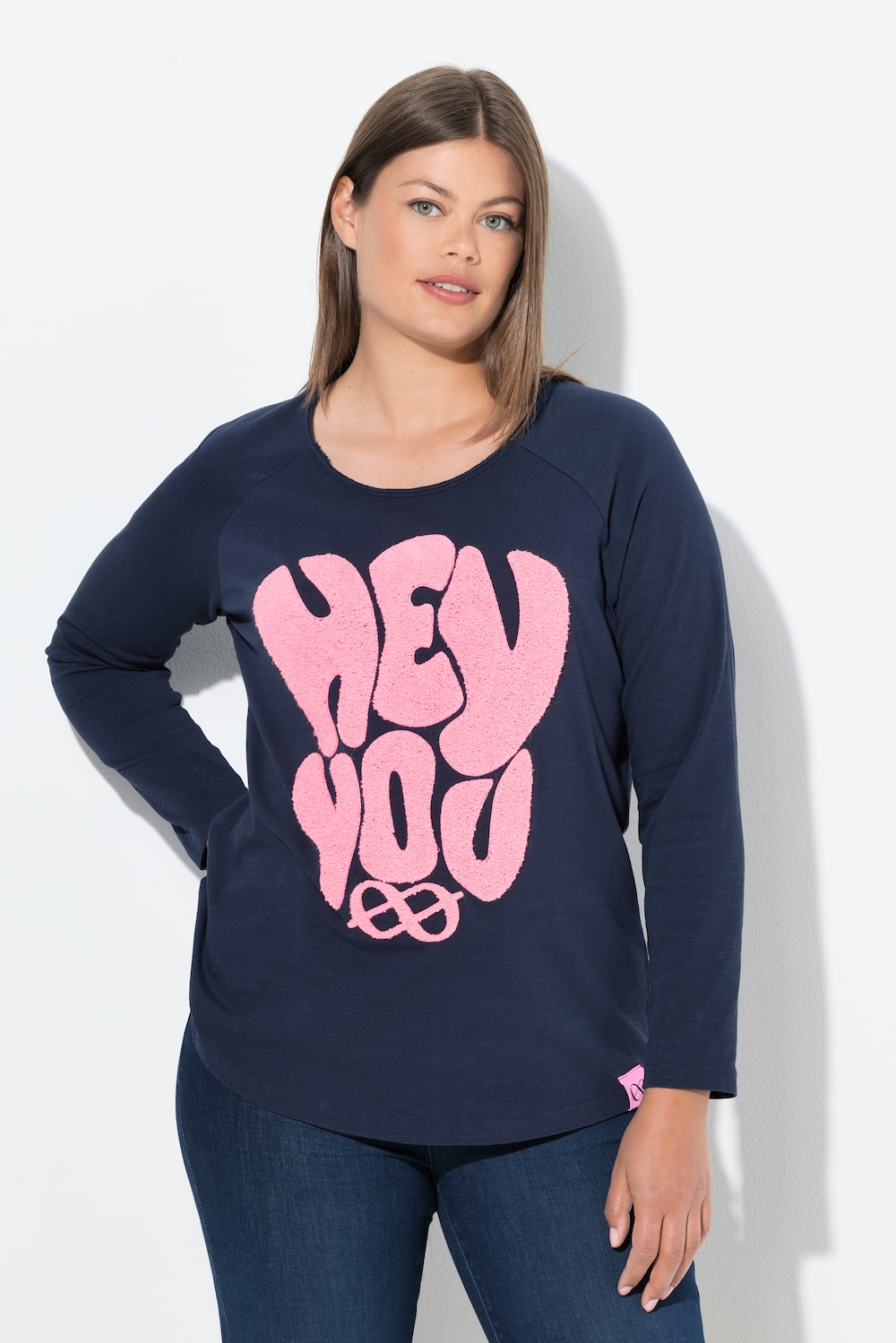 Große Größen Shirt, Damen, blau, Größe: 40/42, Baumwolle, LAURASON