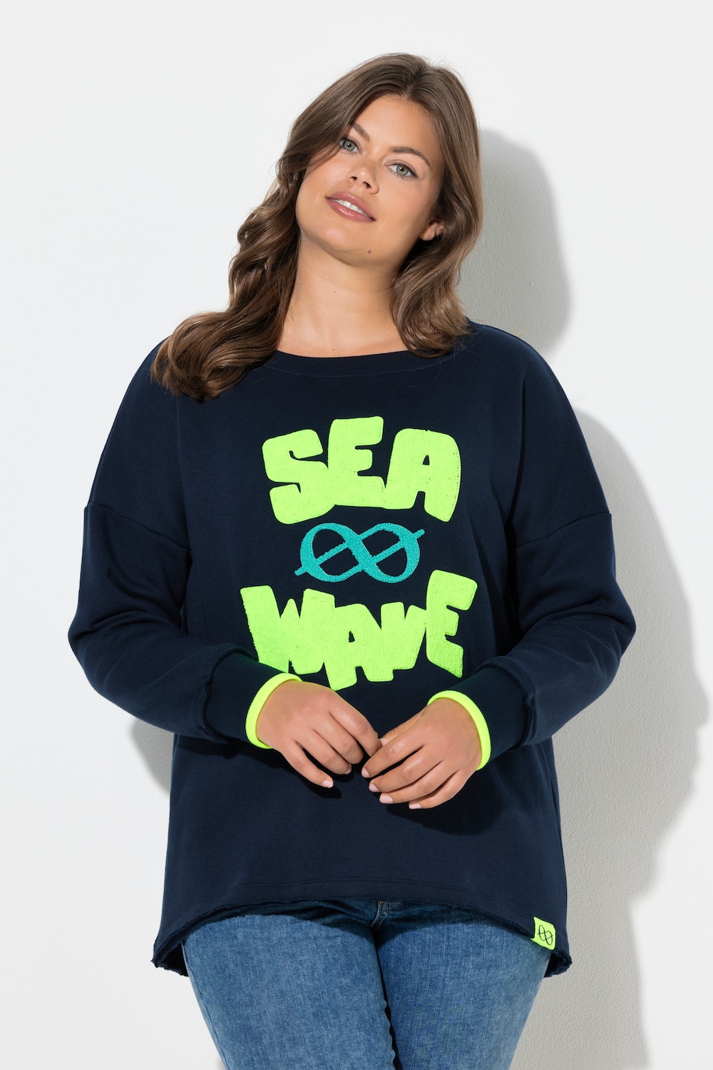 Thumbnail - Große Größen Sweatshirt, Damen, blau, Größe: 56/58, Baumwolle/Polyester, LAURASON