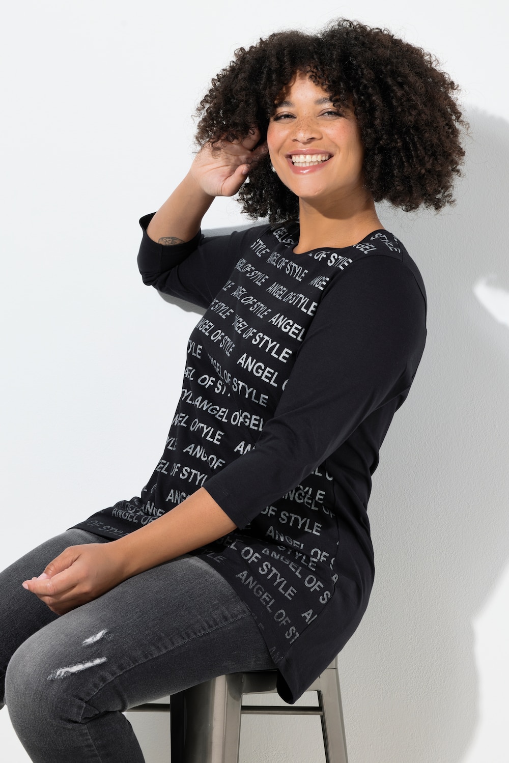 T-shirt, A-lijn, Angel of Style-tekstmotief