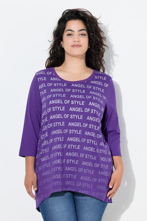 T-Shirt, A-Linie, Angel of Style Wordingmuster
