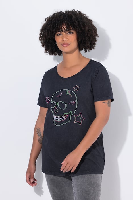T-Shirt, Komfort Fit, Totenkopf