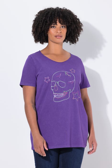 T-Shirt, Komfort Fit, Totenkopf
