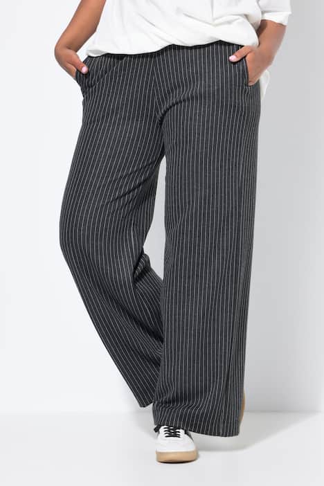Sweathose, Wide Legs, HighWaist, Nadelstreifen