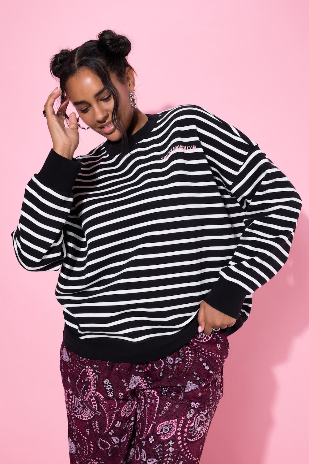 Sweatshirt, oversized, Ringel, Statement