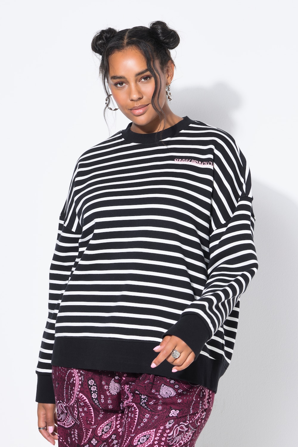 Sweatshirt, oversized, Ringel, Statement