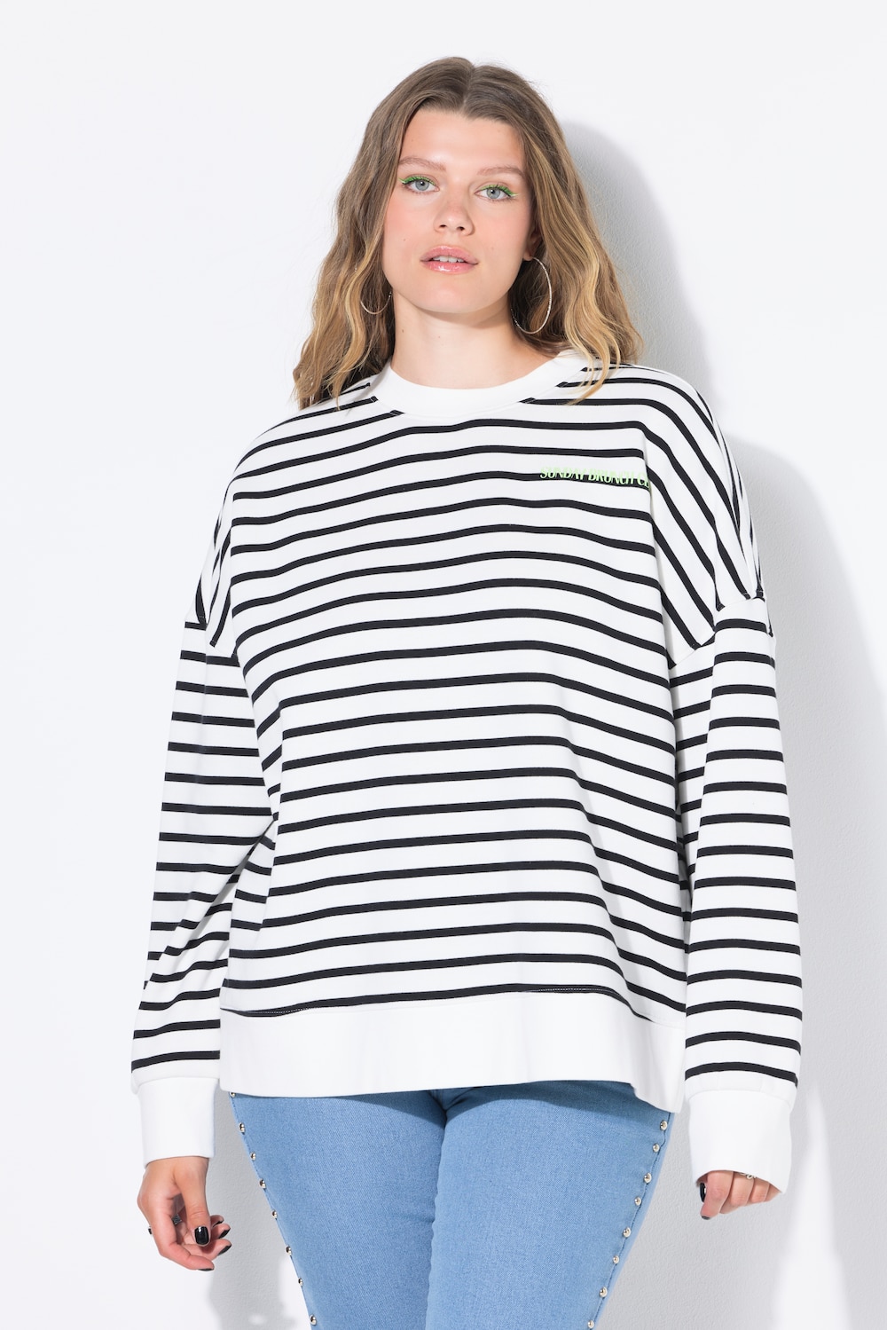 Sweatshirt, oversized, Ringel, Statement