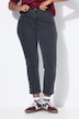 Mom-jeans, sierstuds, 5-pocket, elastische tailleband