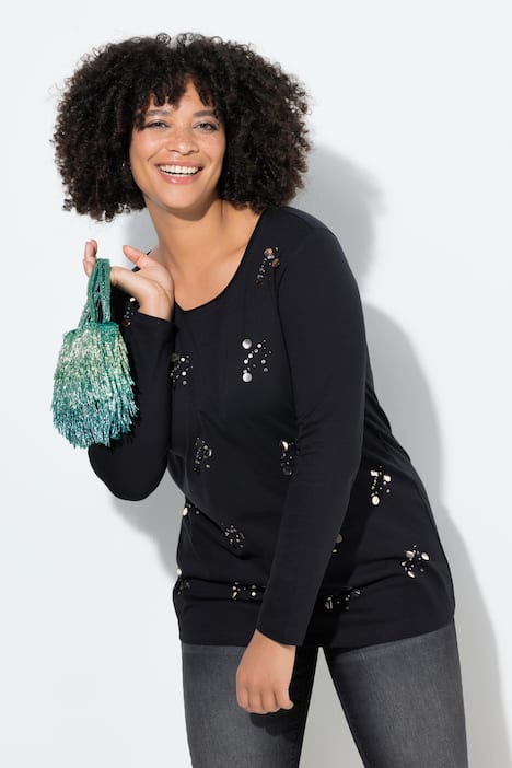 T-shirt, comfortabele pasvorm, sierplaatjes