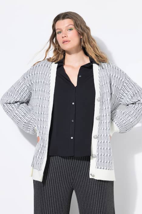 Vest, oversized, kabelsteek