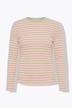 T-shirt coupe slim en jersey rayé, manches longues