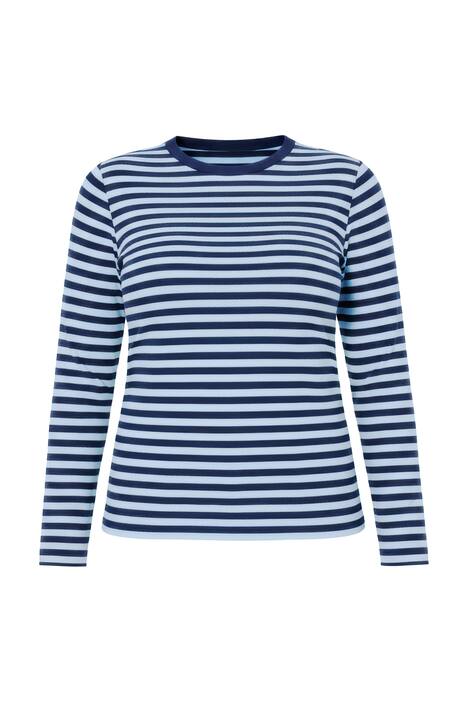 Tričko, Slim střih, pruhy, žebrovaný žerzej, dlouhé rukávy