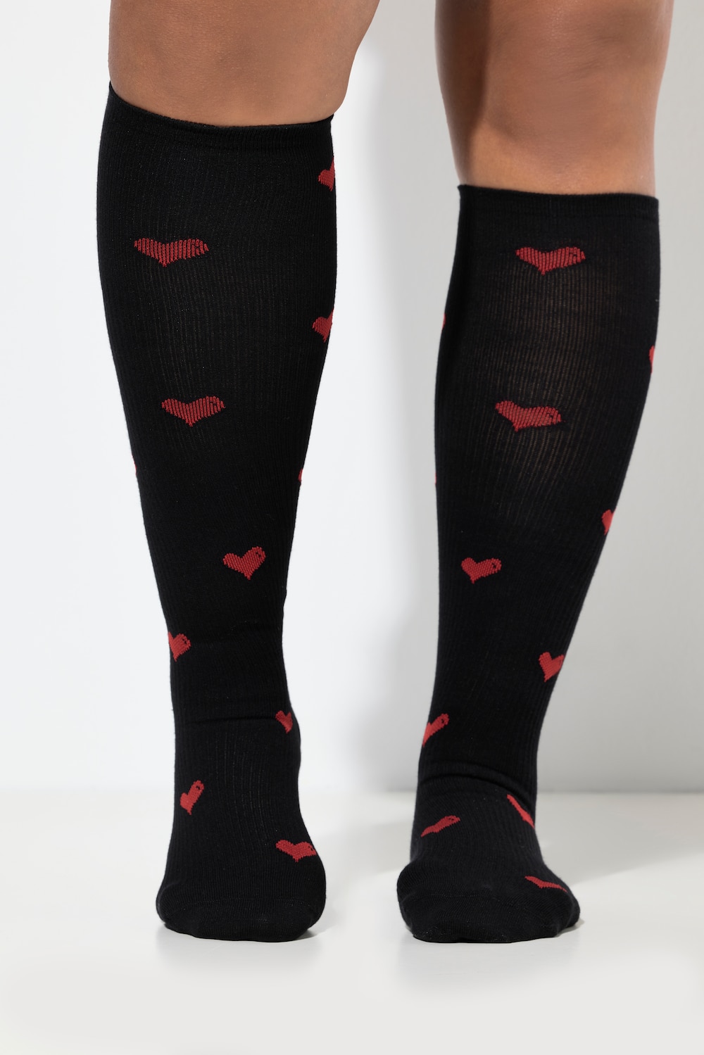 Thumbnail - Große Größen Kompressions-Kniestrümpfe, Damen, schwarz, Größe: 39-42, Baumwolle/Synthetische Fasern/Elasthan, Ulla Popke...