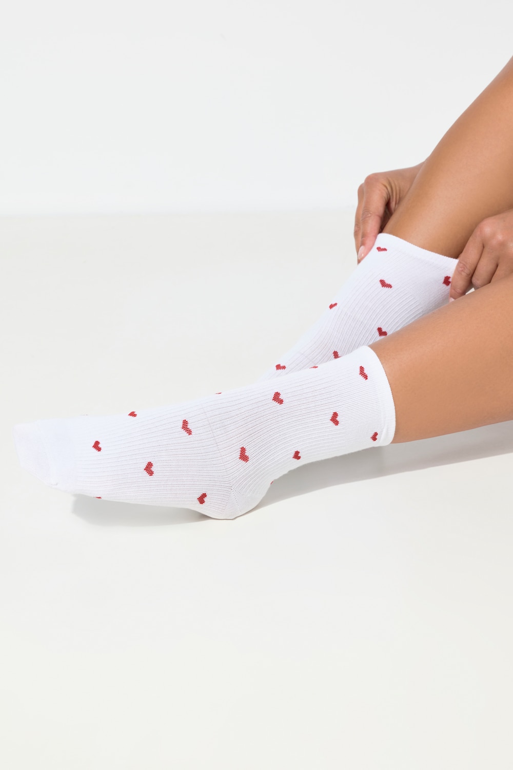 Kompressions-Strümpfe, starke Stützklasse, Herzen