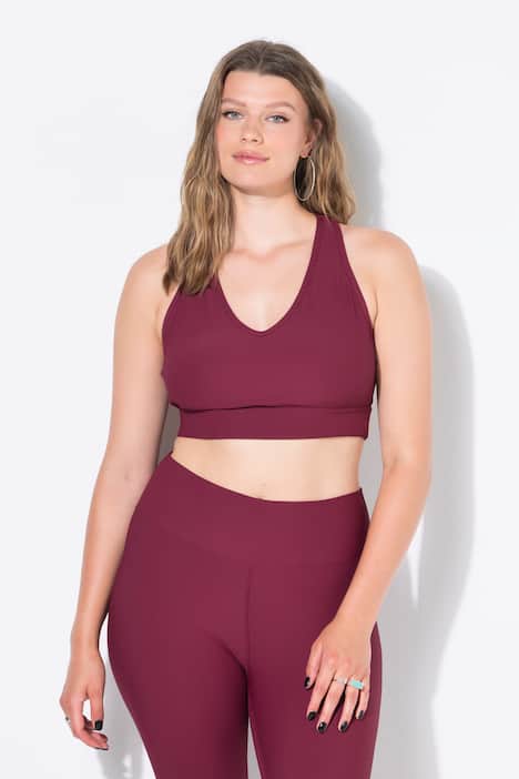 Soutien-gorge en jersey côtelé avec bretelles croisées dans le dos