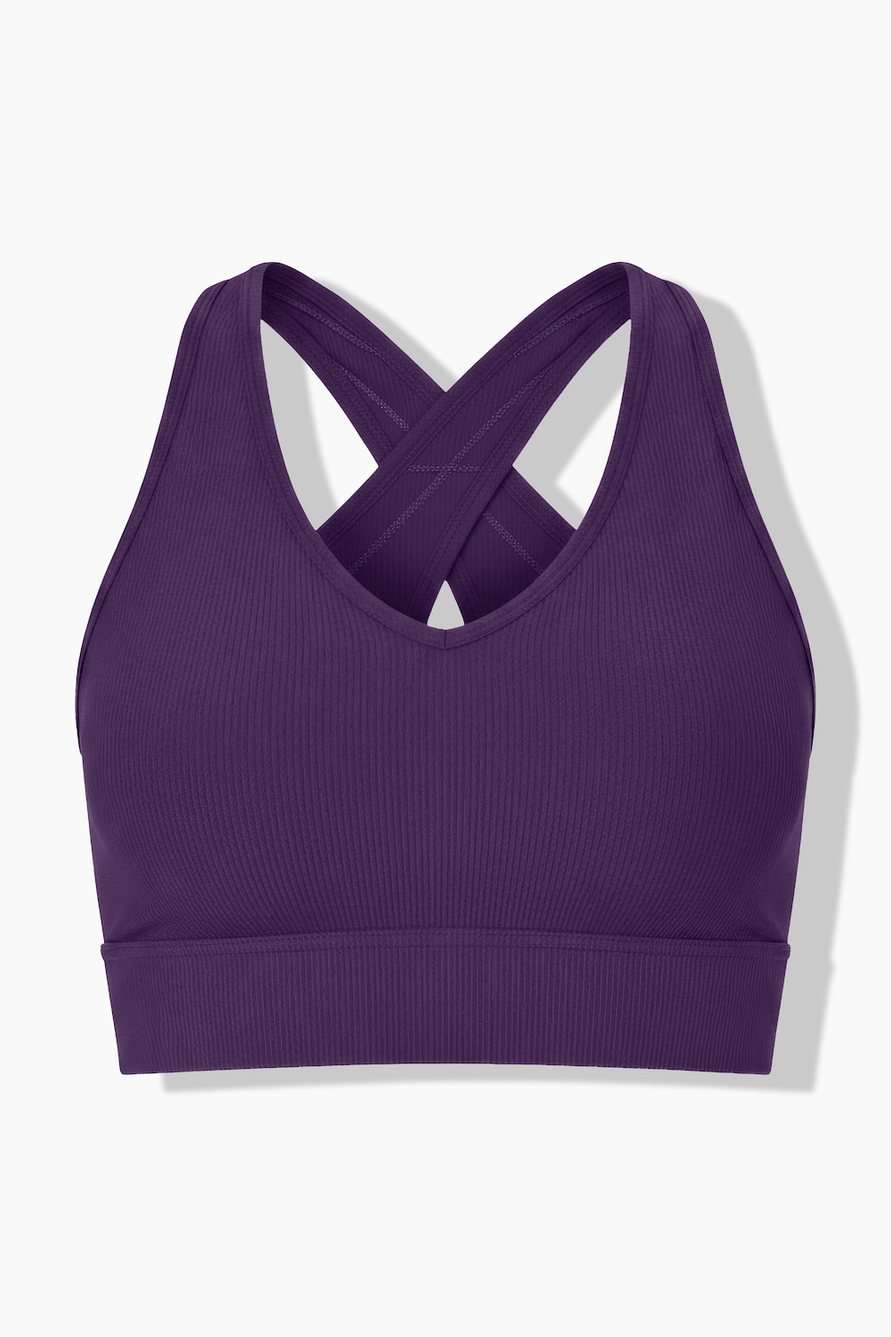 Stora storlekar Ribbad BH, Dam, lila, storlek: 42/44, Polyester/Syntetfibrer/Elastan, Studio Untold