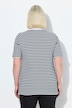 Striped half-sleeve classic fit piqué polo shirt