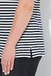 Striped half-sleeve classic fit piqué polo shirt