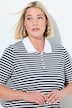 Striped half-sleeve classic fit piqué polo shirt
