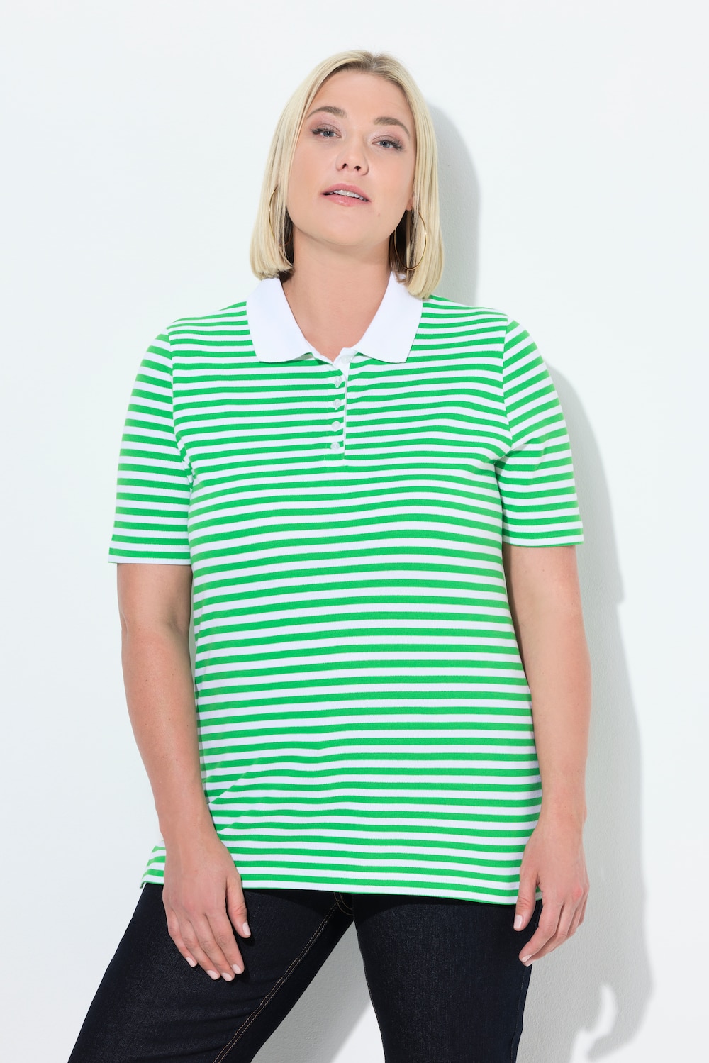 Große Größen Poloshirt, Damen, grün, Größe: 58/60, Baumwolle, Ulla Popken