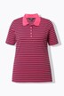 Striped half-sleeve classic fit piqué polo shirt