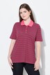 Striped half-sleeve classic fit piqué polo shirt