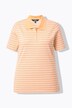 Striped half-sleeve classic fit piqué polo shirt