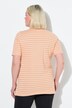 Striped half-sleeve classic fit piqué polo shirt