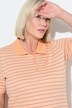 Striped half-sleeve classic fit piqué polo shirt