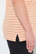 Striped half-sleeve classic fit piqué polo shirt