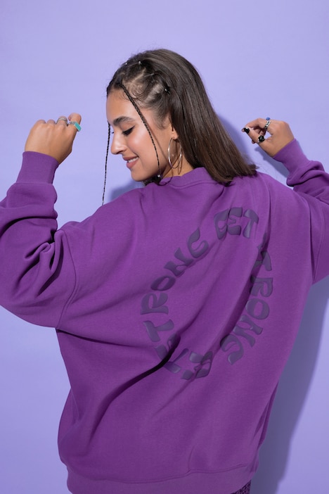 Bluza, oversize, stonowany nadruk z tyłu