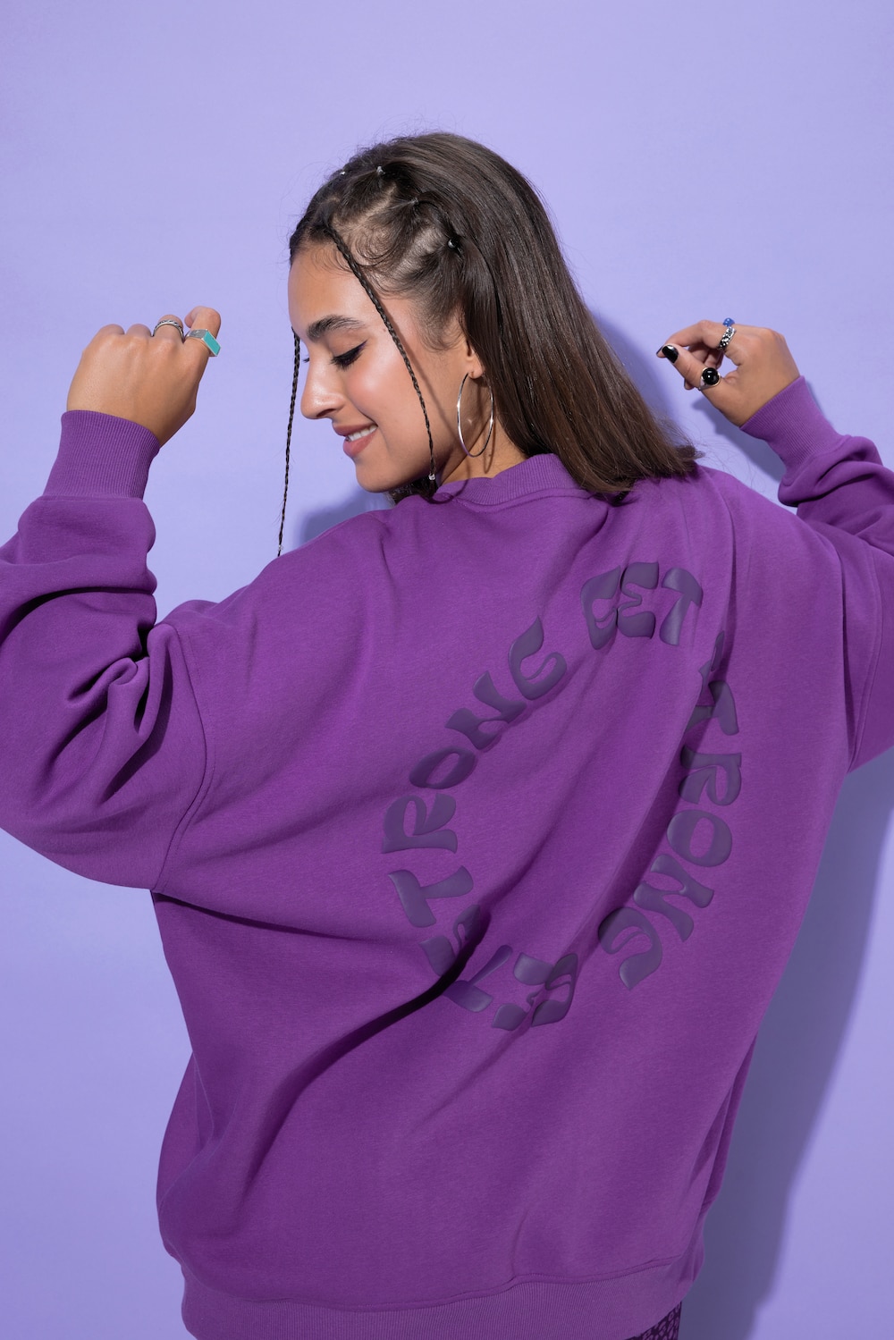 Sweatshirt, oversized, toniger Rückenprint
